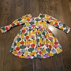Hanna Andersson Colorful Fall Pumpkin Dress 2T